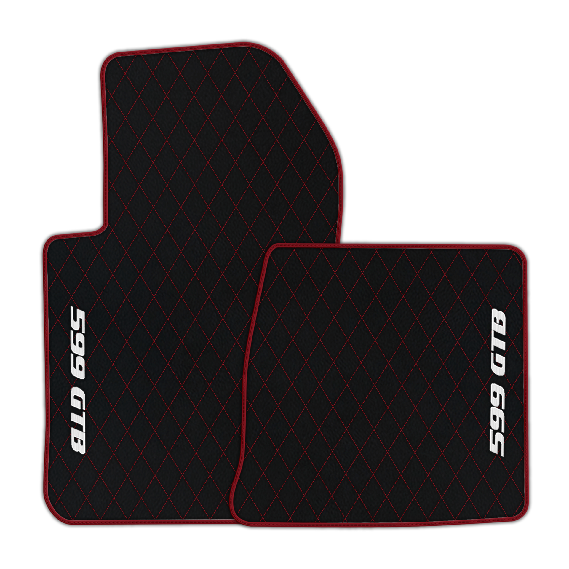 Custom Black Leather Floor Mats for Ferrari 599 Coupe (2006-2012)