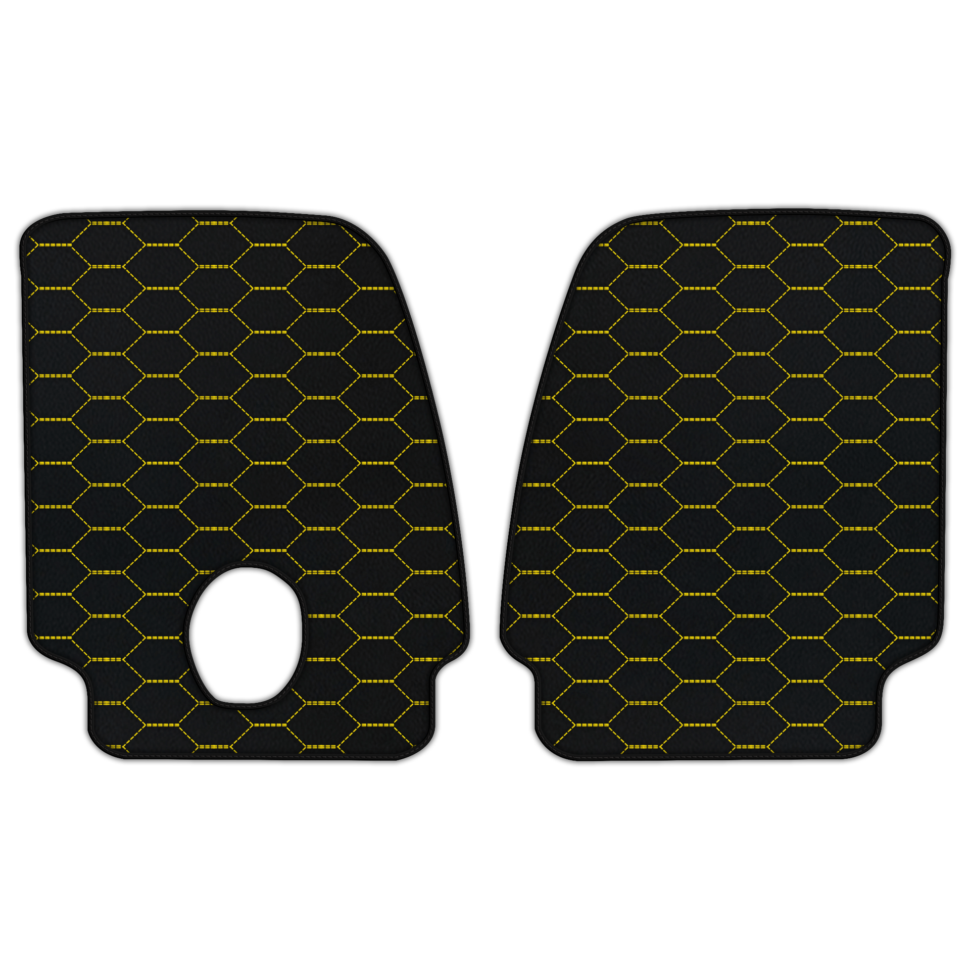 Custom Black Floor Mats for Ferrari Portofino (2018-2023) With Leather