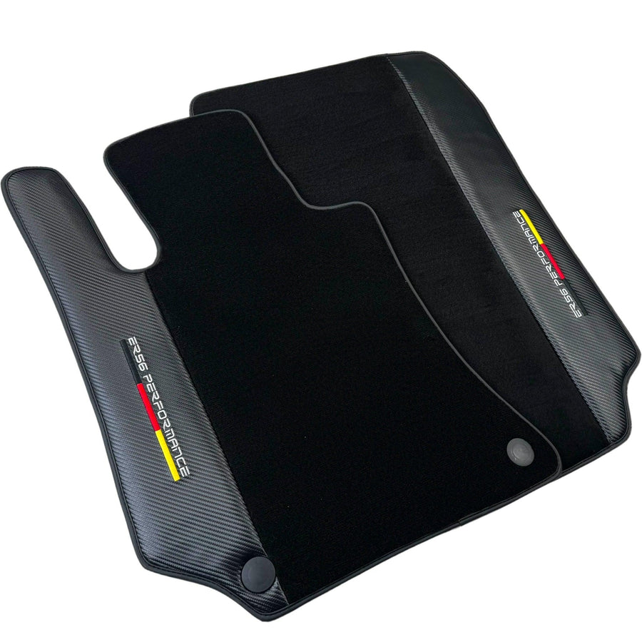 Black Floor Mats for Mercedes Benz CLS-Class C218 Coupe with Carbon | ER56 Performance - AutoWin