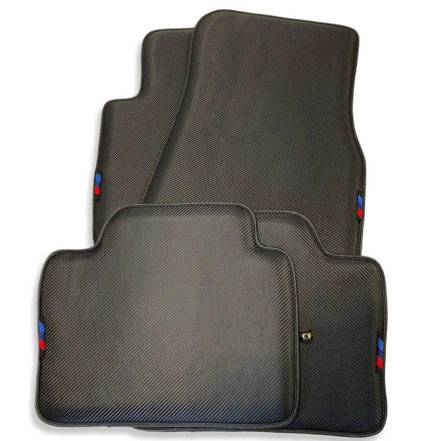Floor Mats For BMW Gran Tourer F46 (2015-2022) 7 Seats Autowin Brand Carbon Fiber Leather - AutoWin