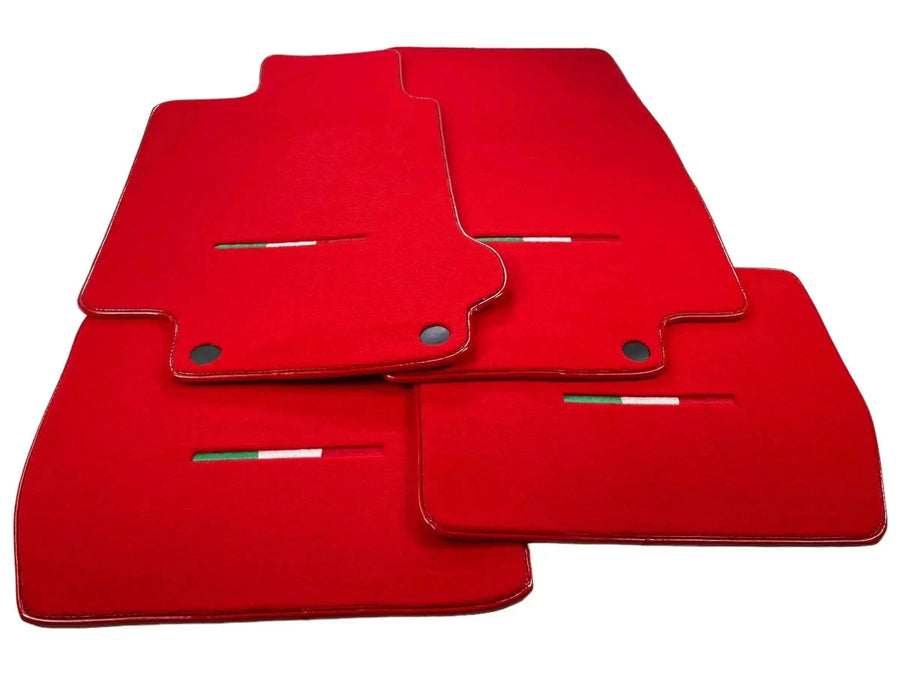 Floor Mats For Maserati GranTurismo MC Stradale (2011-2015) Red IT Edition - AutoWin