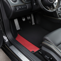 Custom Black Floor Mats for Lamborghini Gallardo With Red Leather