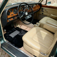 Black Sheepskin Floor Mats for Rolls-Royce Shadow (1965-1977) No Steps Edition