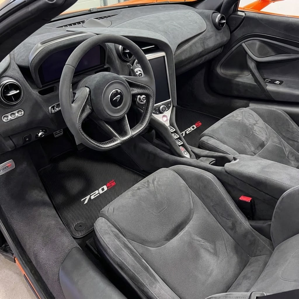 Floor Mats For McLaren 720S Black Tailored Carpets Set AutoWin