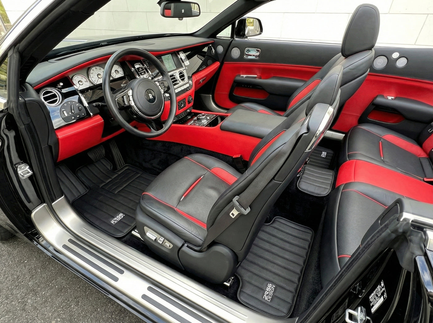 سجاد سيارات جلدية لسيارة رولز رويس داون RR6 2016-2023 تصميم