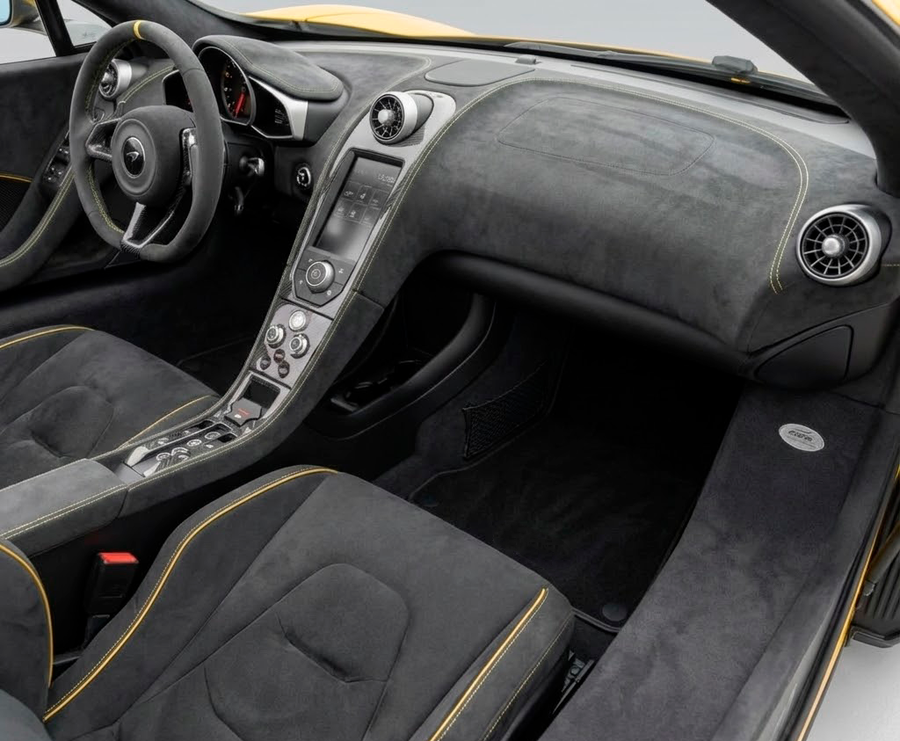 حصائر سيارات سوداء لمكلارين 650S (2015-2018) مجموعة سجاد مفصلة من AutoWin
