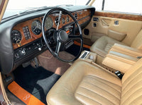 Black Floor Mats For Rolls Royce Shadow 1965-1977 With Orange Alcantara Leather