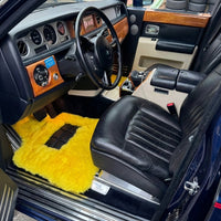 Yellow Sheepskin Floor Mats for Rolls Royce Phantom Drophead Coupe (2007-2016) ER56 Design Brand
