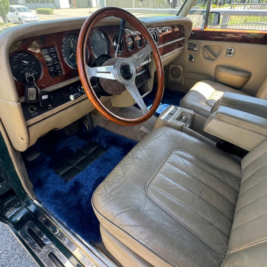 سجاد سيارات مخمل أزرق بحري لسيارة رولز رويس ورايث