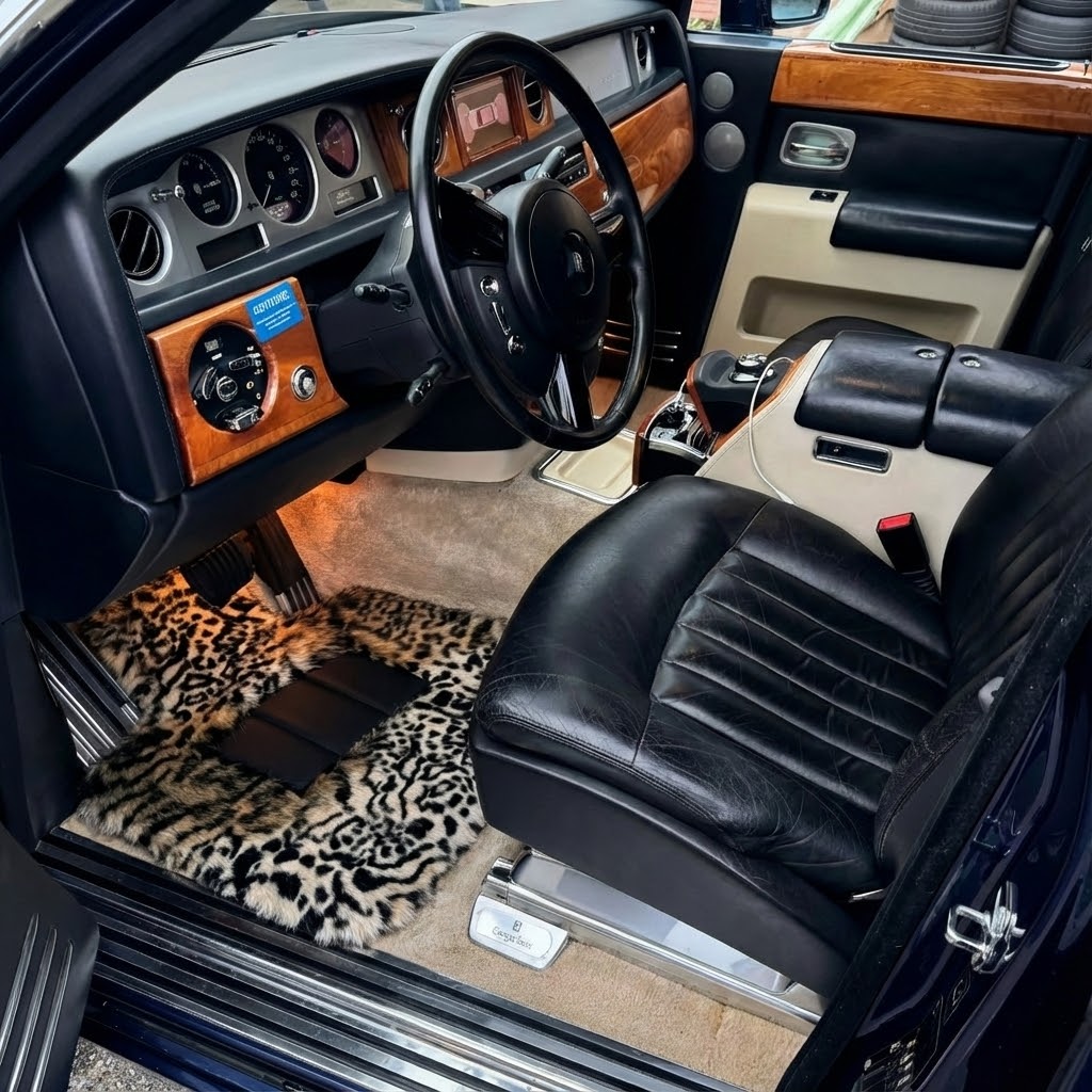 Leopard Fur Floor Mats for Rolls-Royce Phantom Sedan (2003-2016)