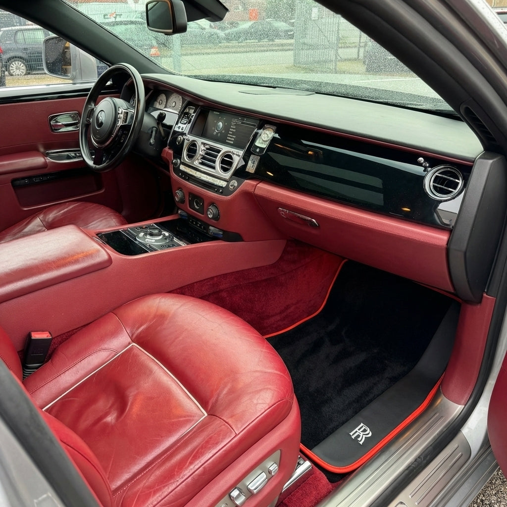 Customizable Leather Floor Mats with AW12 Pattern for Rolls Royce Ghost Series II (2021-2024) - AutoWin