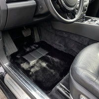 Black Sheepskin Floor Mats for Rolls-Royce Ghost Series II (2021-2024) No Steps Edition