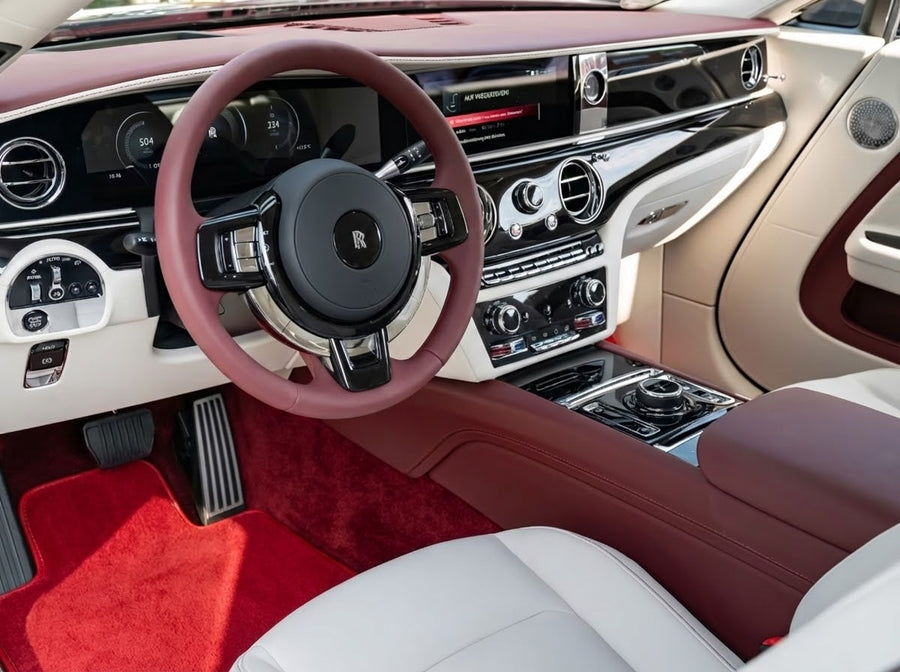 سجادات سيارة لم rolls royce spectre (2023-2024) حمراء