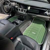 Green Leather Floor Mats For Rolls Royce Black Badge Ghost Series II (2021-2024)