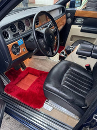 Red Sheepskin Floor Mats For Rolls Royce Phantom VIII (2017-2024) ER56 Design Brand