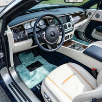سجاد قماشي للسيارات بلون تيفاني لسيارة رولز رويس داون RR6 2016-2023 تصميم Er56