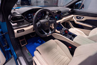 Blue Floor Mats For Lamborghini Urus With Carbon Leather