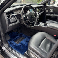 Navy Blue Sheepskin Floor Mats for Rolls Royce Ghost Series II (2021-2024) | ER56 Design