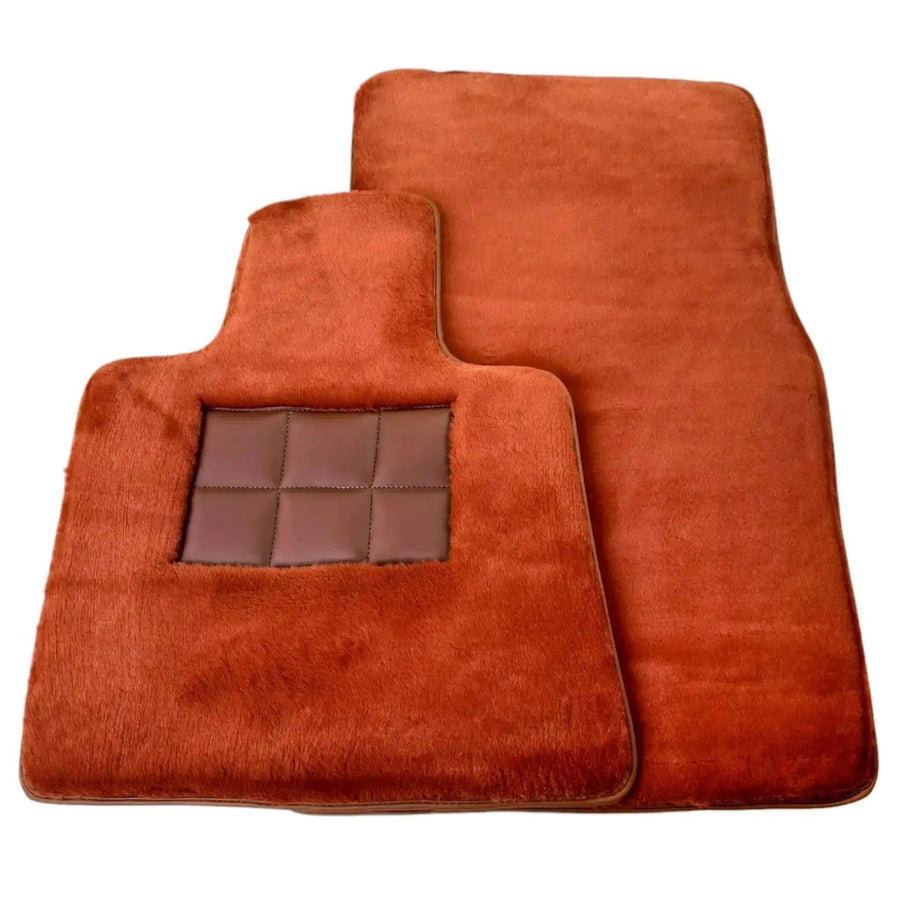 Ginger Color Sheepskin Floor Mats for Rolls-Royce Ghost Series II (2021-2024) - AutoWin