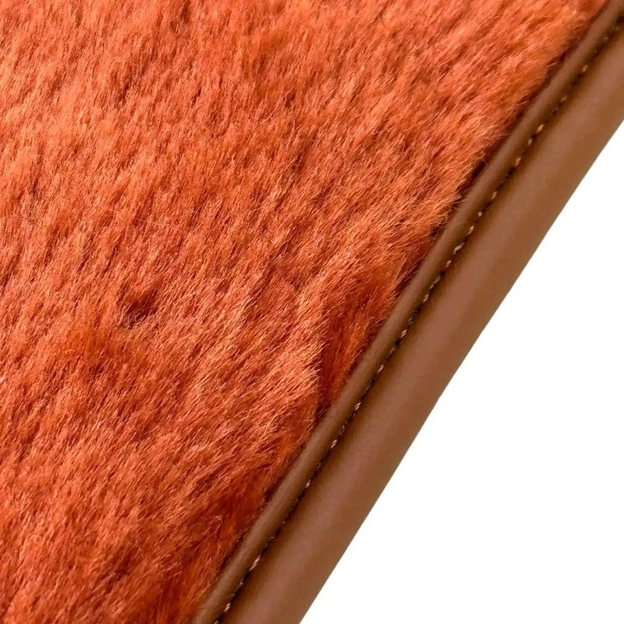Ginger Color Sheepskin Floor Mats for Rolls-Royce Ghost Series II (2021-2024) - AutoWin
