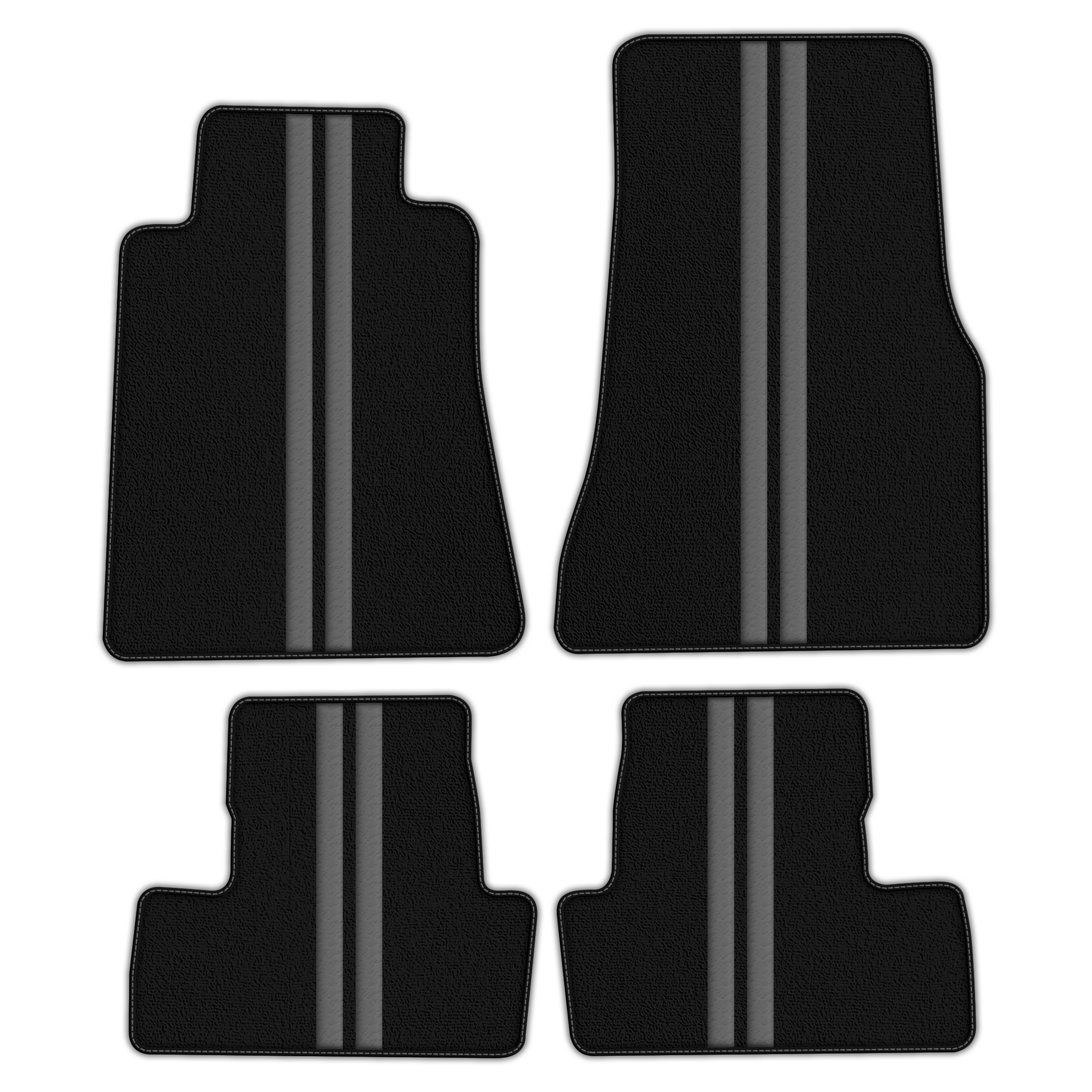 Premium Black Leather Line Floor Mats for Nissan GT-R (2009-2023)