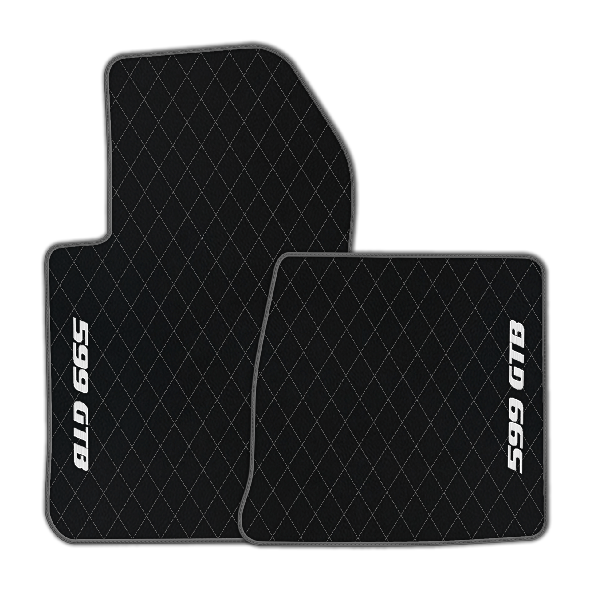 Custom Black Leather Floor Mats for Ferrari 599 Coupe (2006-2012)