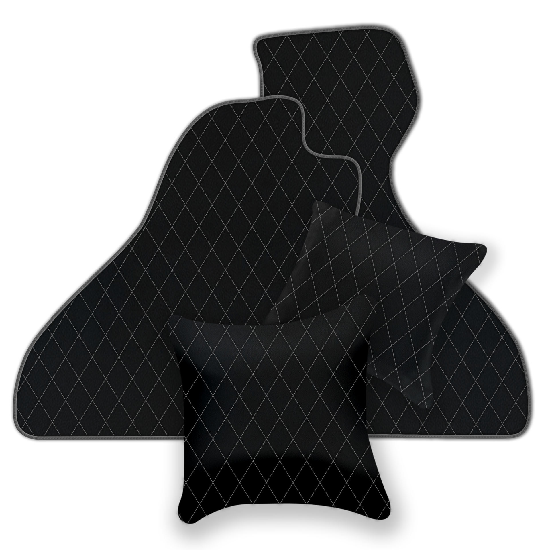 Premium Black Leather Floor Mats for Ferrari 328 GTS (1985-1989)