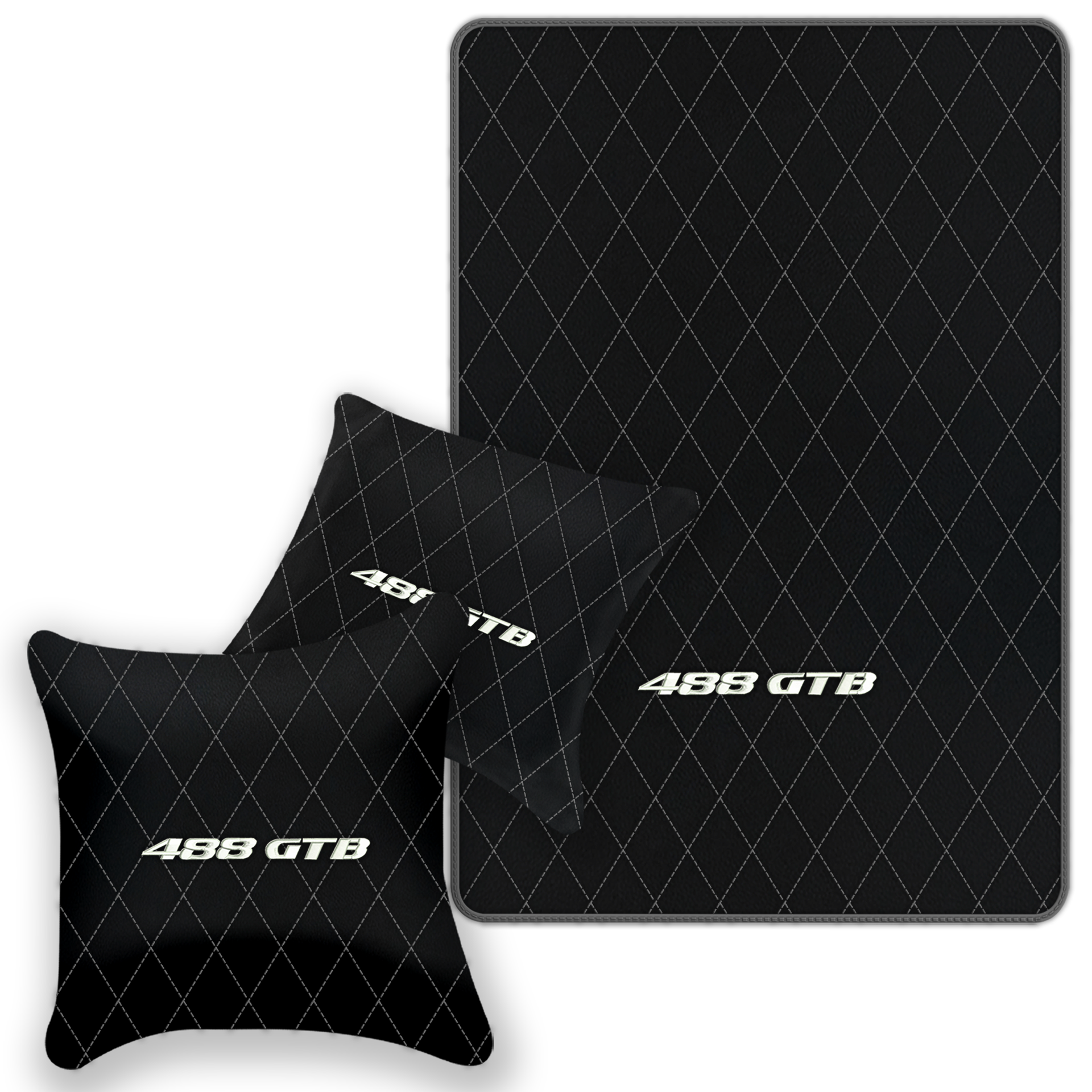Premium Black Leather Floor Mats for Ferrari 458 Italia (2009-2015)