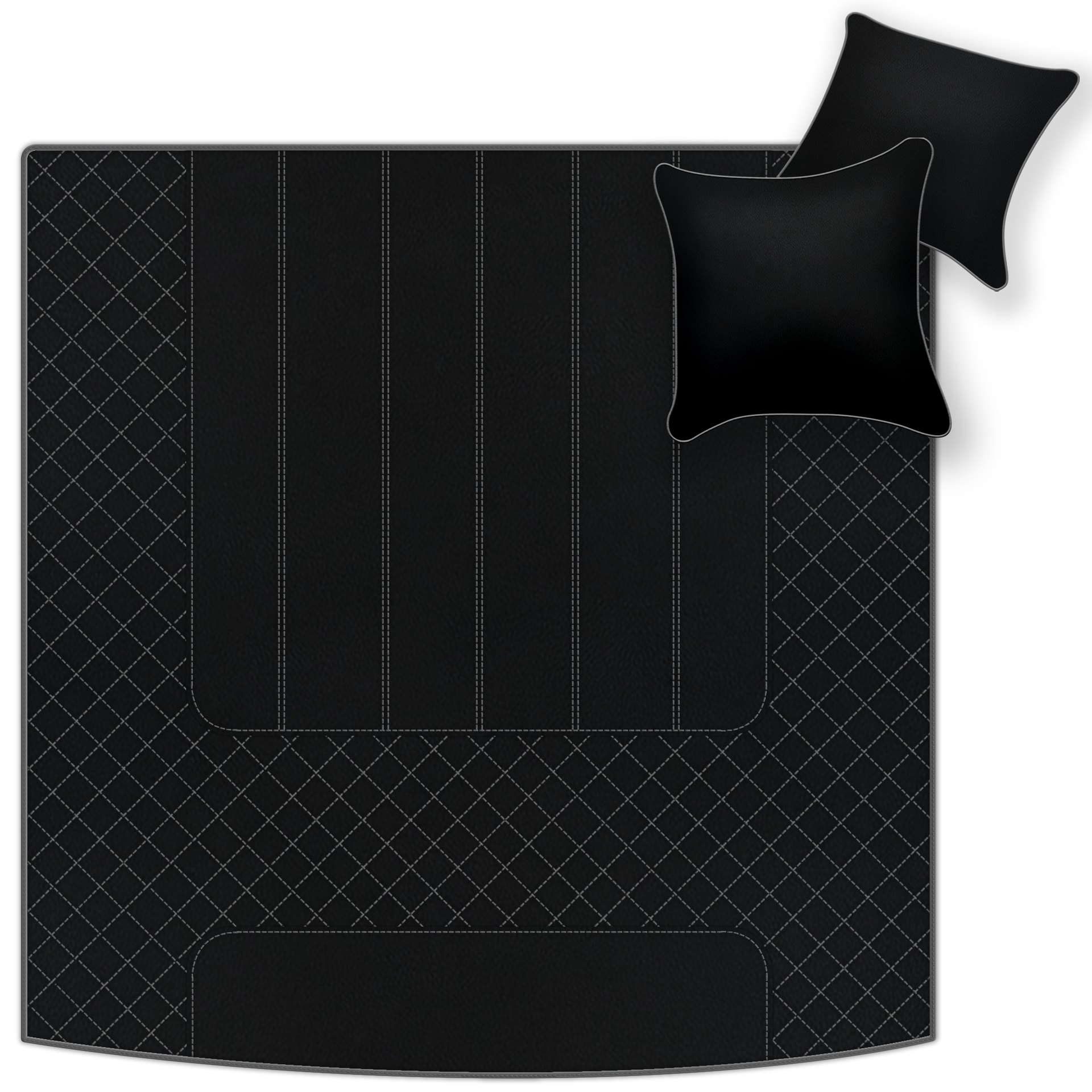 Black Leather Floor Mats for Bentley Flying Spur (2005-2013) | Luxury