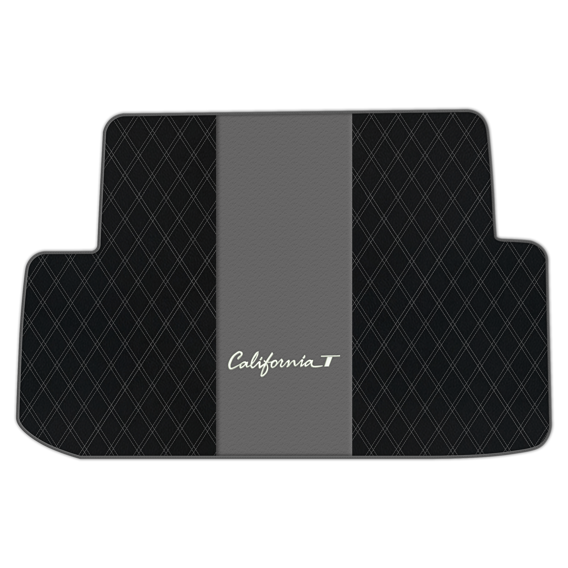 Black Leather Floor Mats for Ferrari California T (2015-2018) with Double Diamond Pattern | Full Set Option - AutoWin