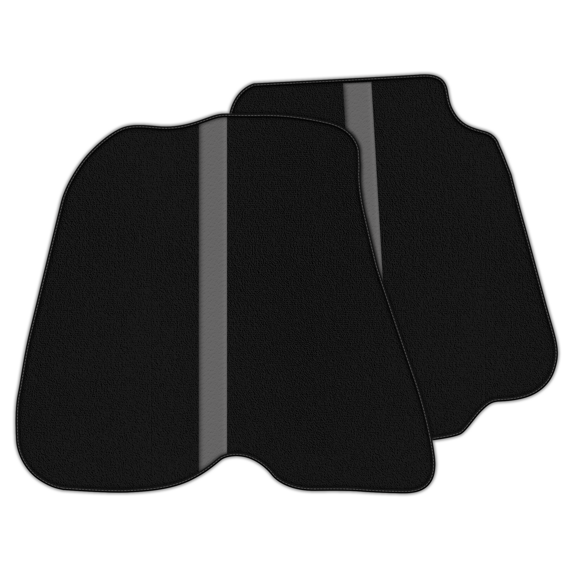 Black Floor Mats with Leather Line for Ferrari F12 Berlinetta (2012-2022) - Various Colors