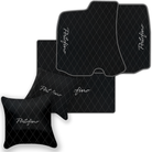 Custom Black Leather Floor Mats for Ferrari 812 Superfast (2018-2023)