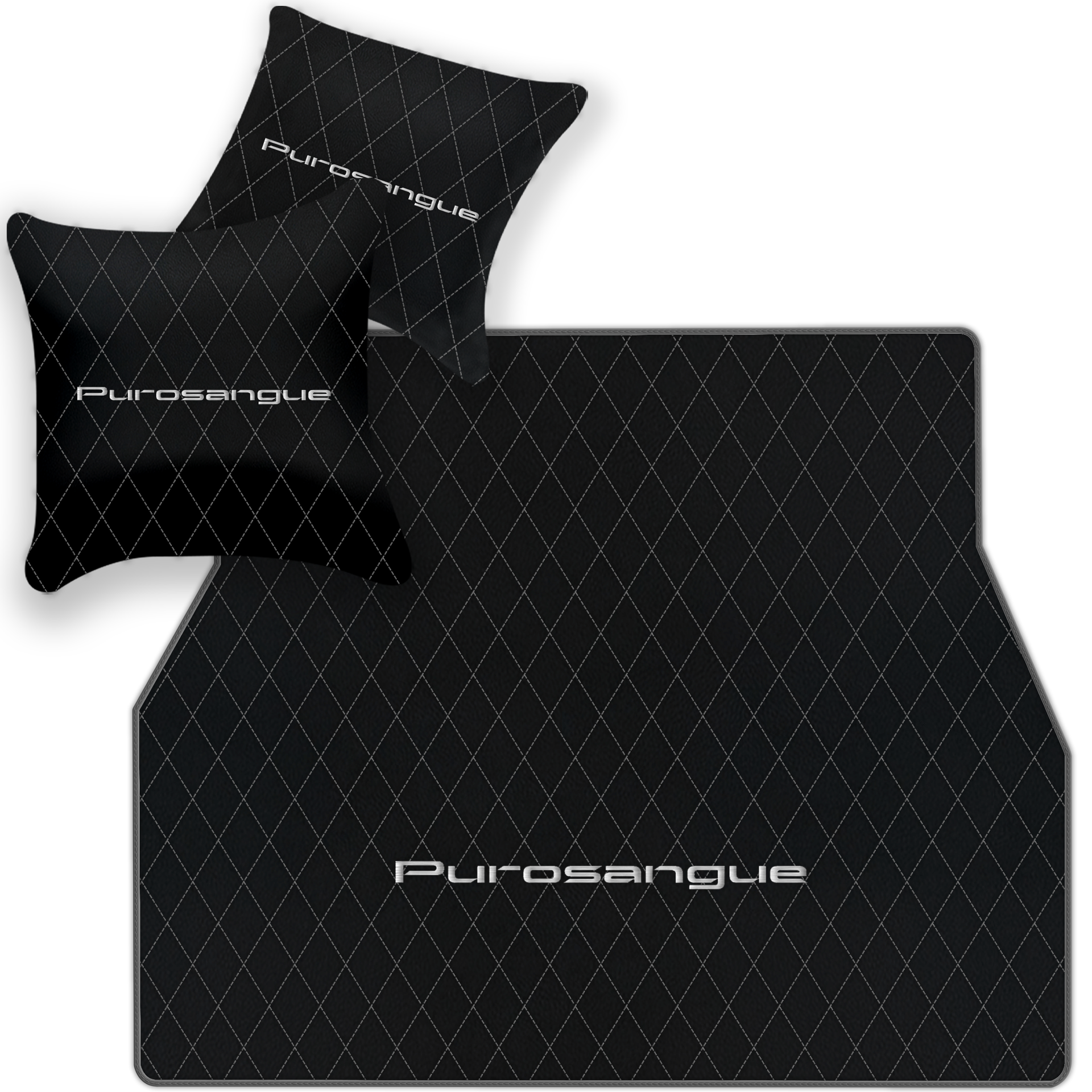 Premium Black Leather Floor Mats for Rolls Royce Shadow (1965-1977)