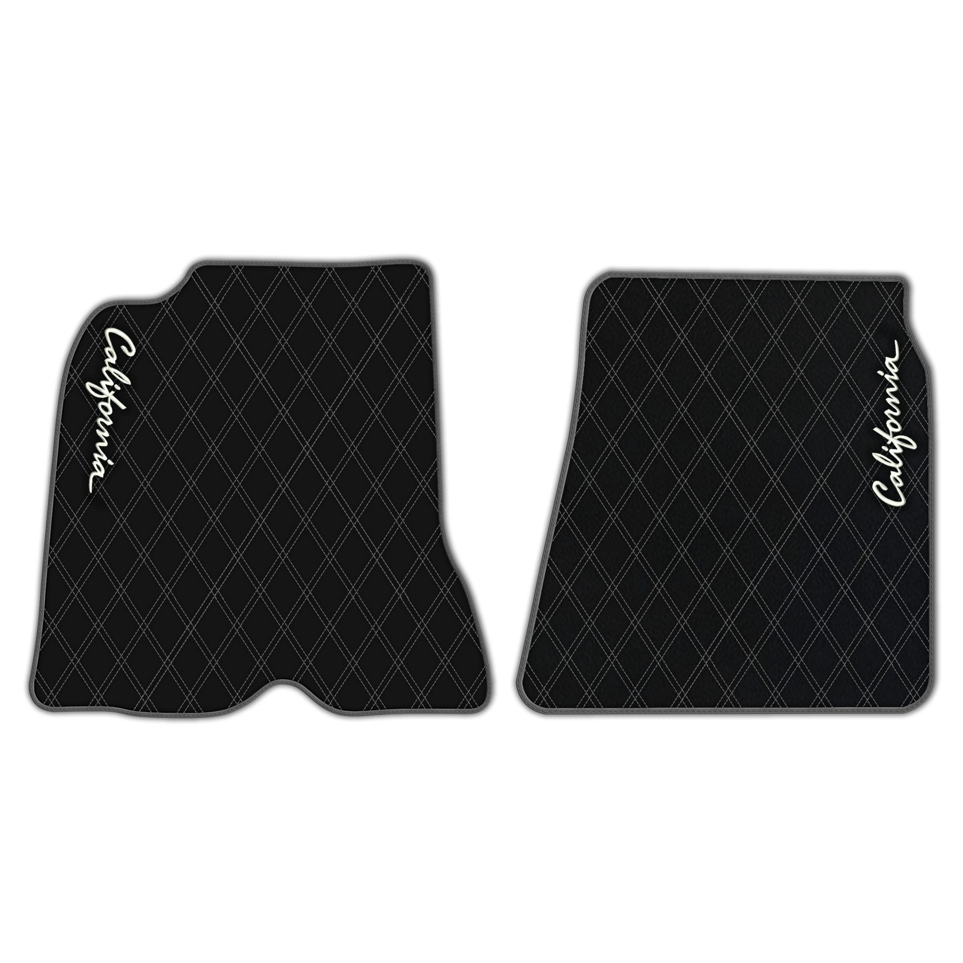 Orange Stitching Black Leather Floor Mats for Lamborghini Urus