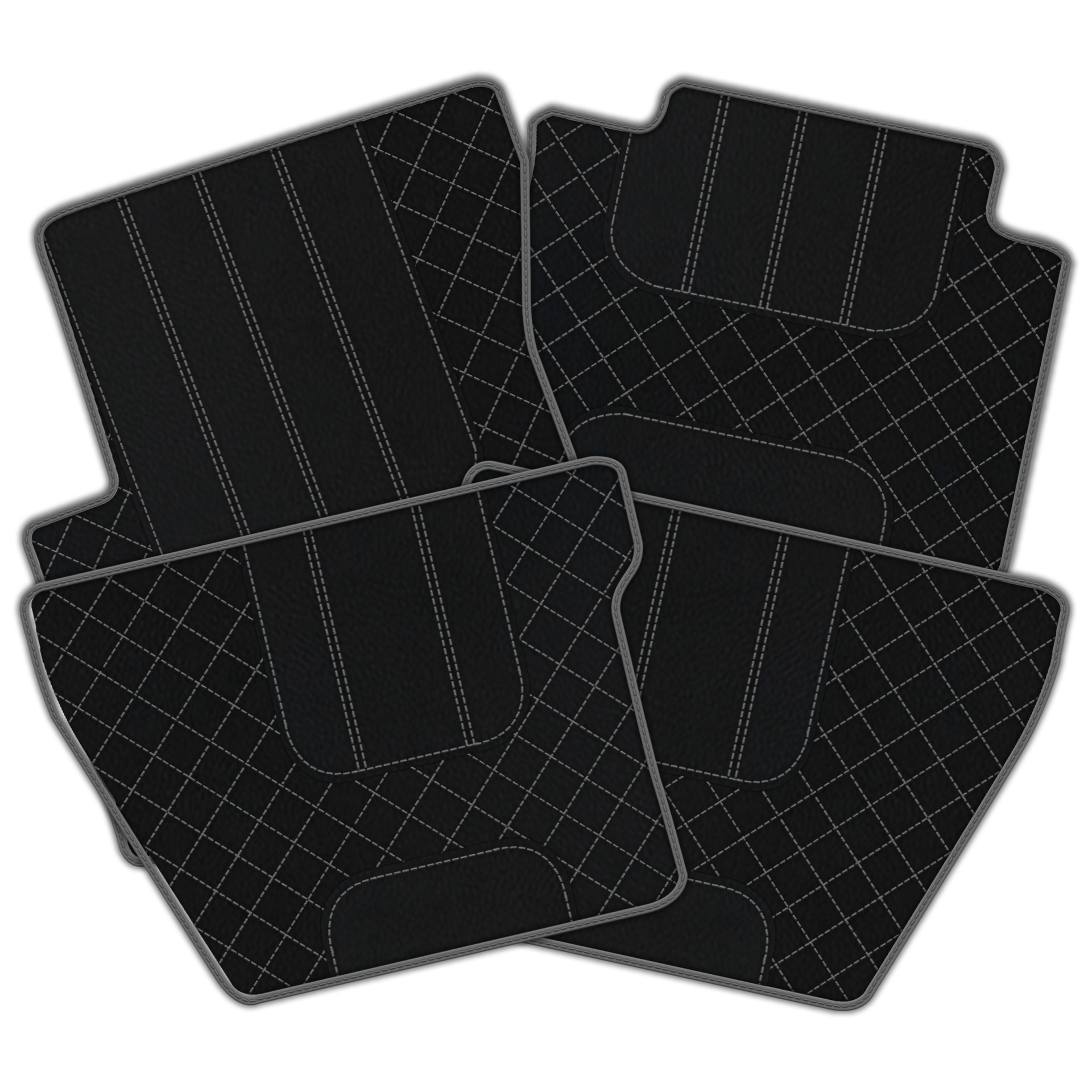 Black Leather Floor Mats for Bentley Flying Spur (2005-2013) | Luxury