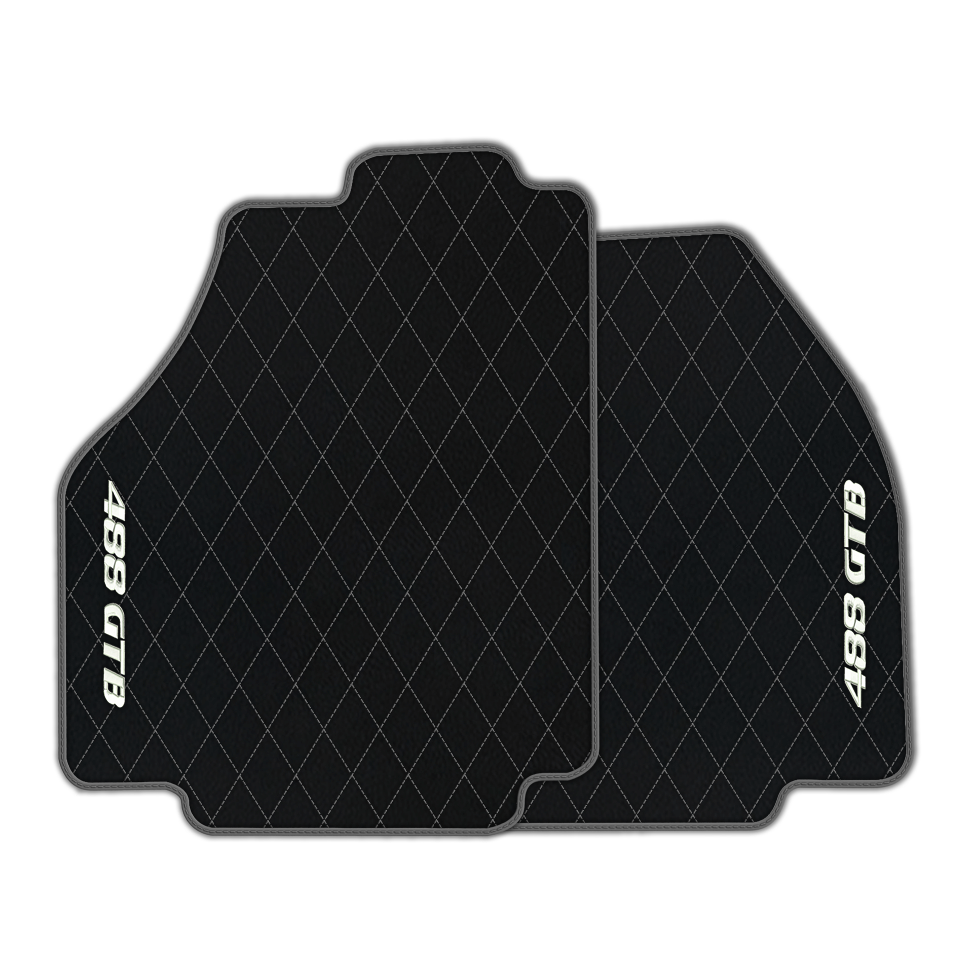 Premium Black Leather Floor Mats for Ferrari 458 Italia (2009-2015)