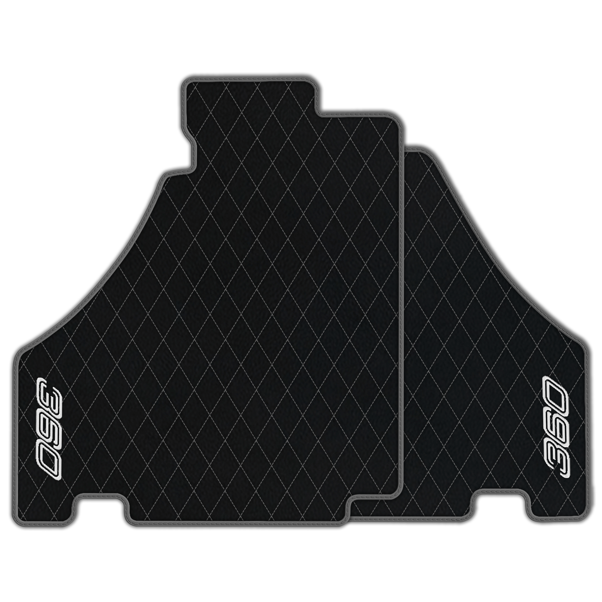 Premium Black Leather Floor Mats for Ferrari F430 (2004-2009)
