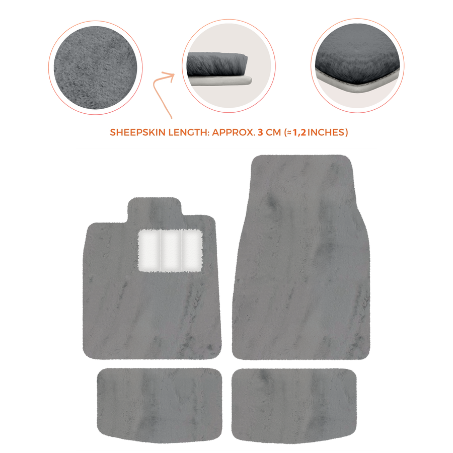 Premium Sheepskin Floor Mats for Porsche Panamera (2009-2016)
