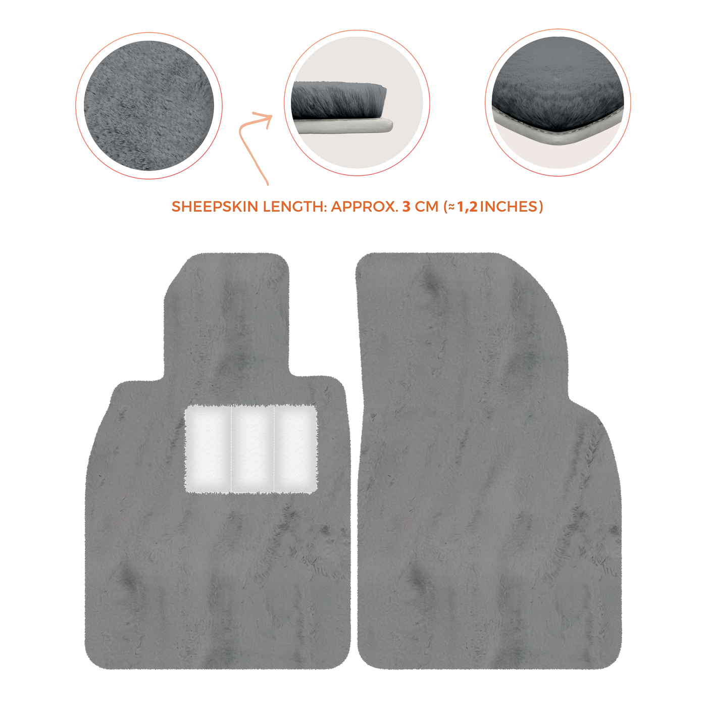 Premium Sheepskin Floor Mats for Porsche Cayenne (2018-2023)