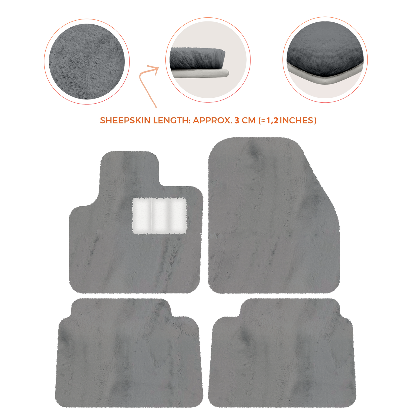 Luxury Sheepskin Floor Mats for Land Rover Discovery Sport (2015-2019)
