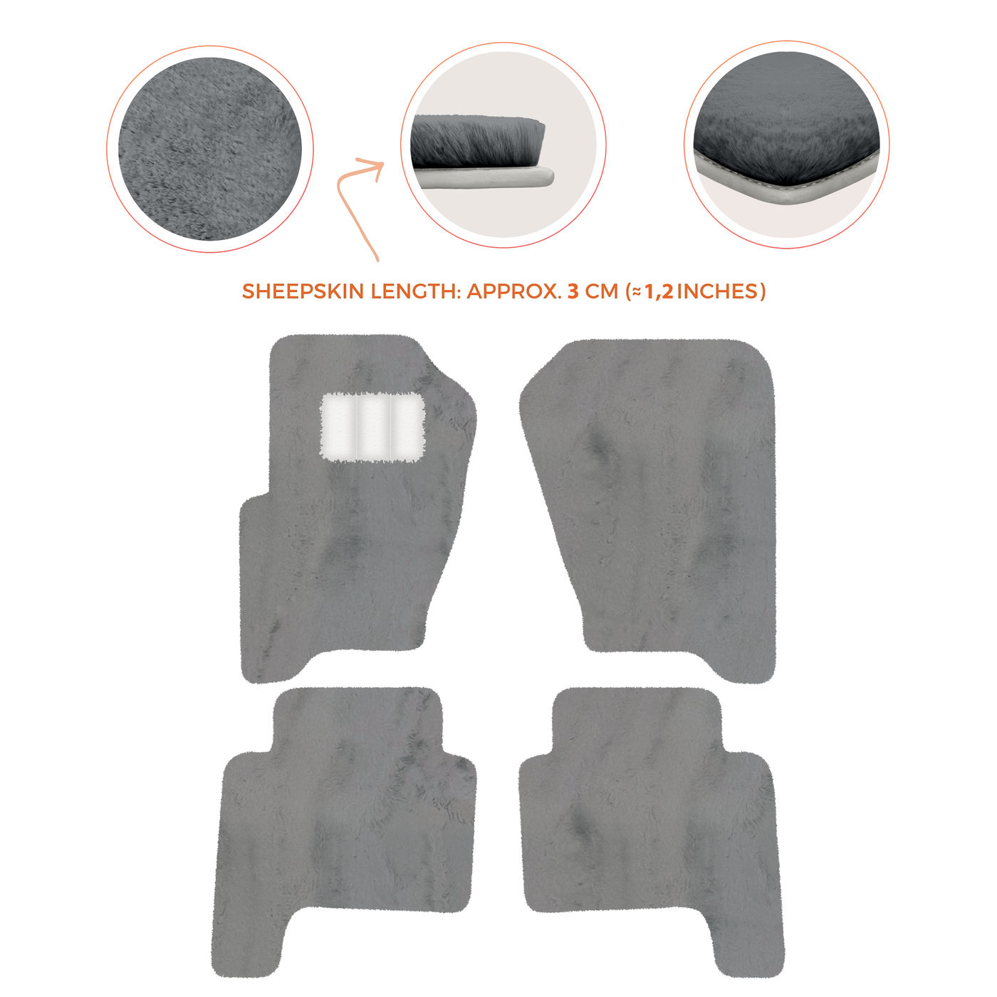 Luxury Sheepskin Floor Mats for Land Rover Discovery (2017-2026)