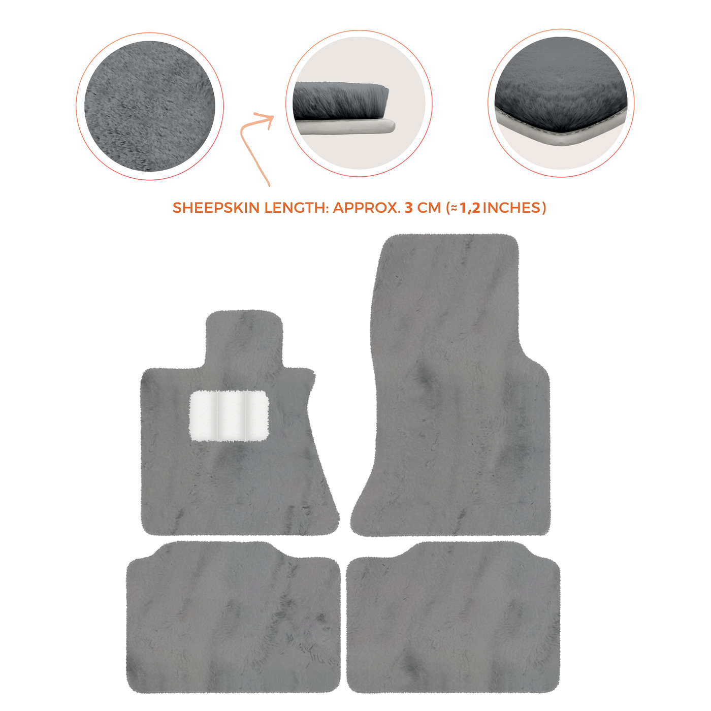 Premium Sheepskin Floor Mats for Rolls-Royce Phantom Sedan (2003-2016)