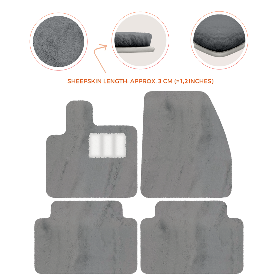 Premium Sheepskin Floor Mats for Range Rover Evoque (2016-2024)