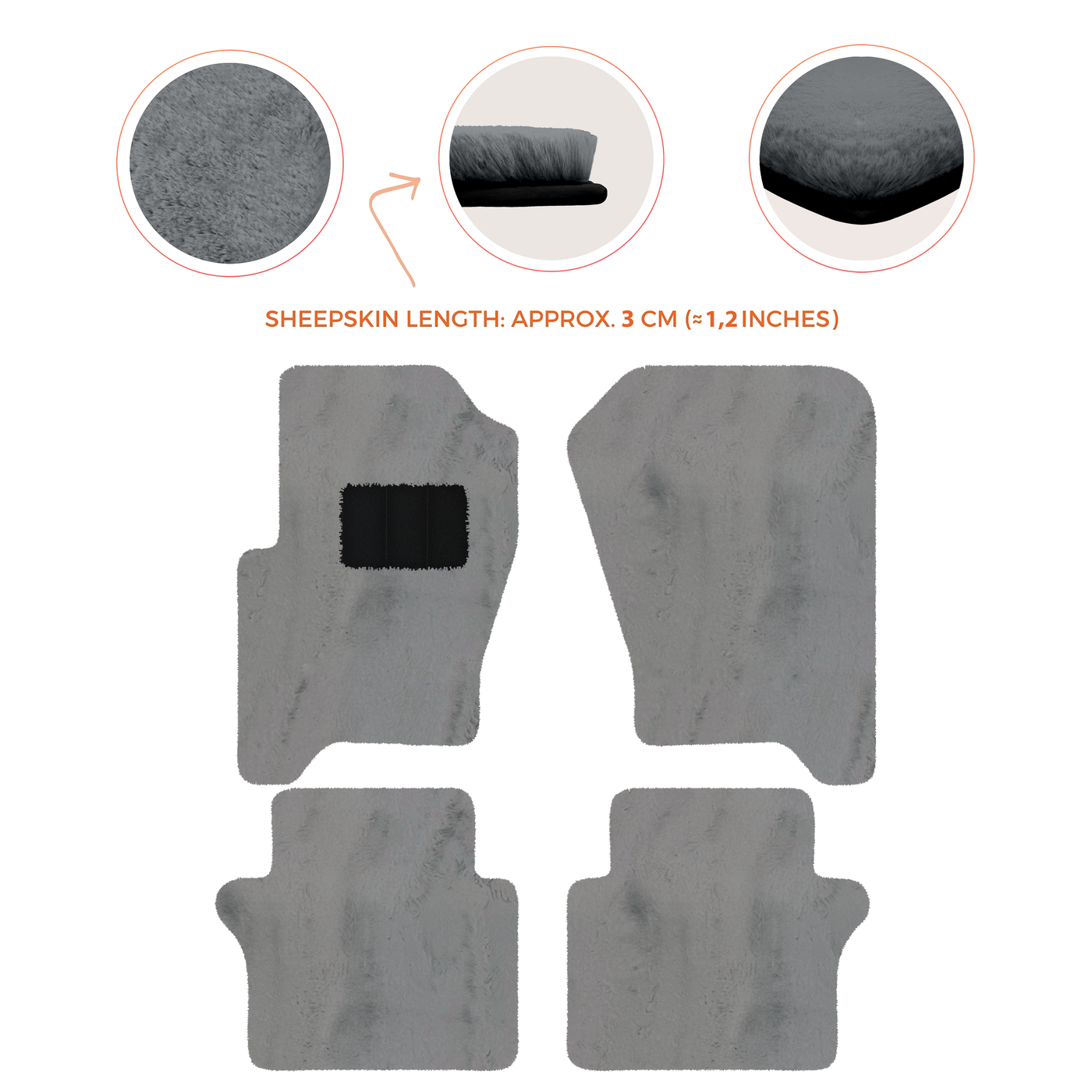 Luxury Sheepskin Floor Mats for Your Range Rover Sport 2005-2010