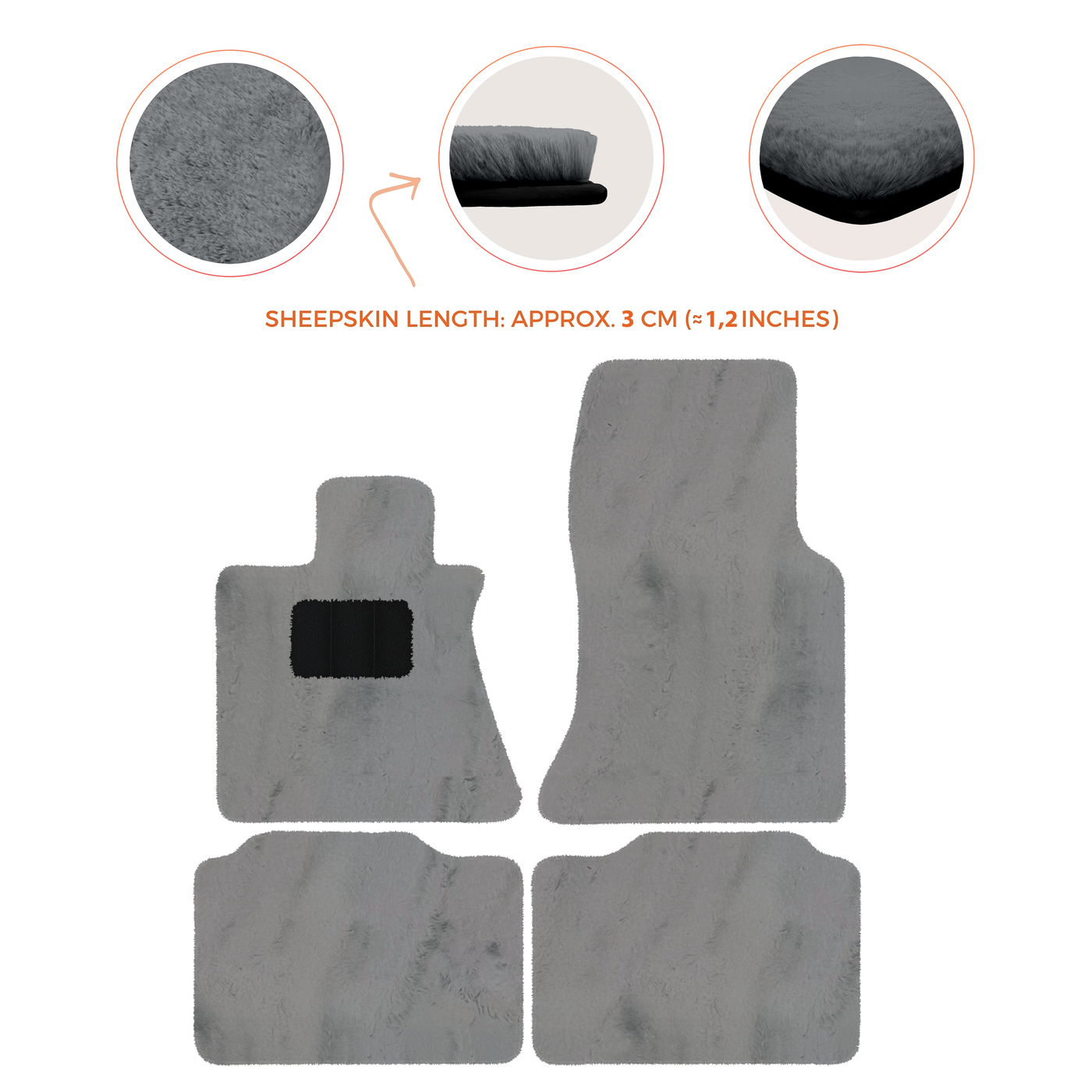 Premium Sheepskin Floor Mats for Rolls-Royce Phantom Sedan (2003-2016)