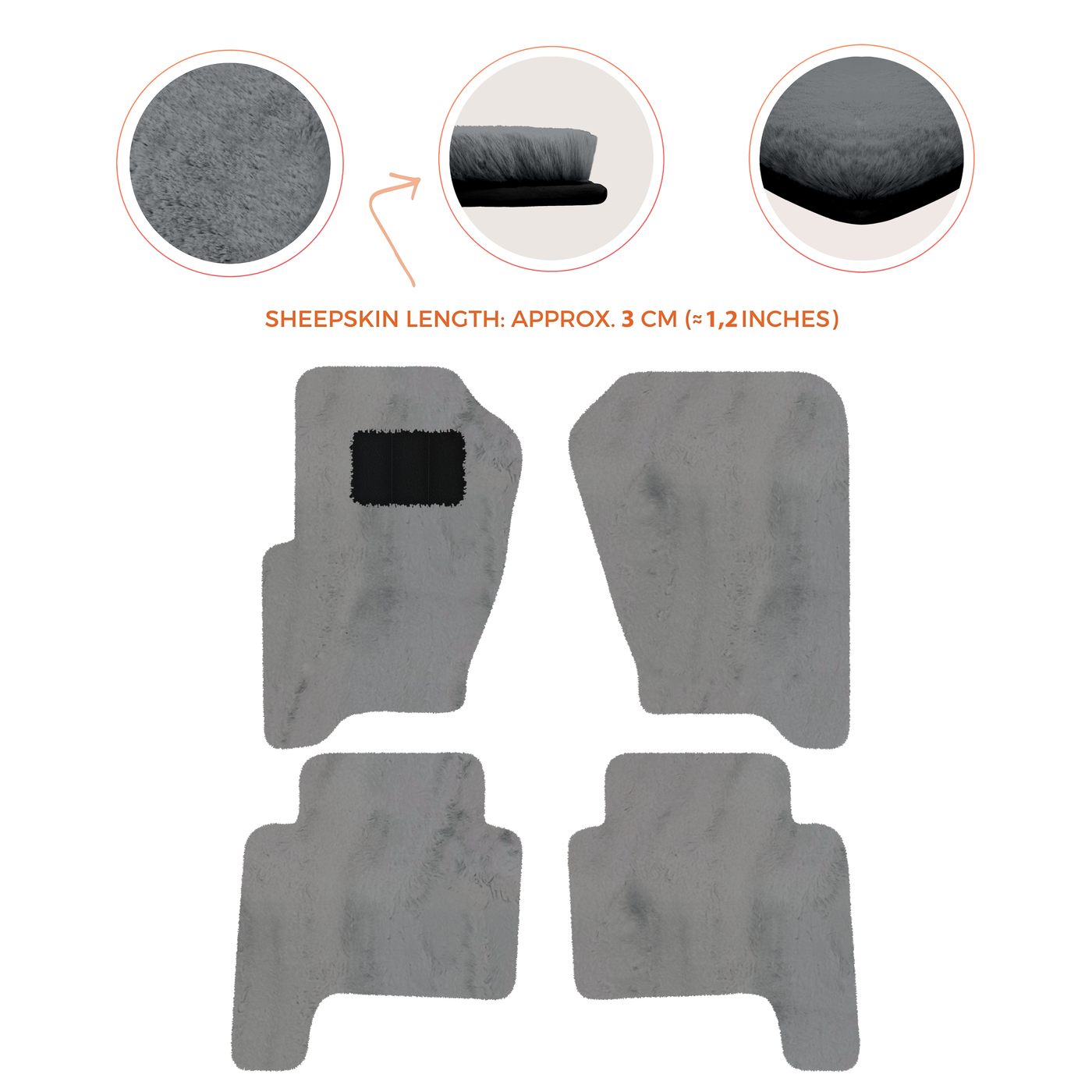Luxury Sheepskin Floor Mats for Land Rover Discovery (2017-2026)