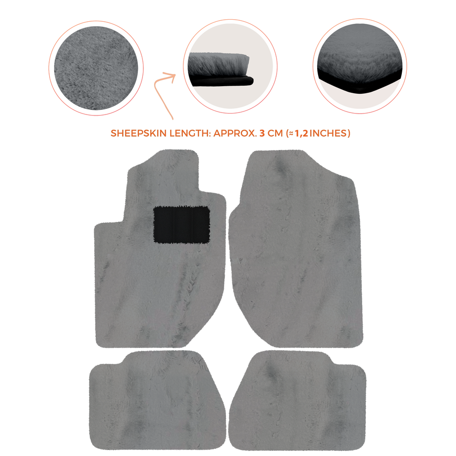 Premium Sheepskin Floor Mats for Land Rover Freelander (1997-2003)