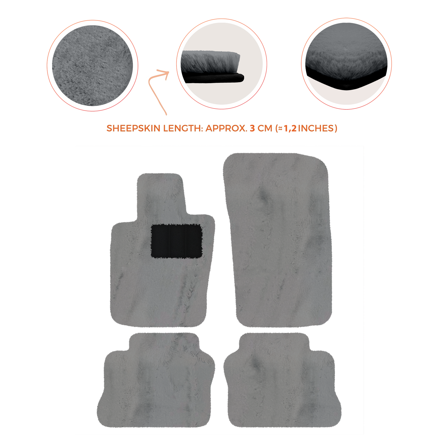 Luxurious Sheepskin Floor Mats for Porsche Panamera (2009-2016)