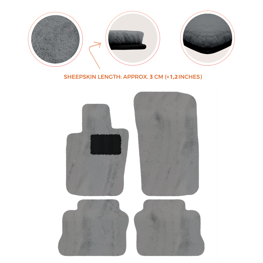 Luxurious Sheepskin Floor Mats for Porsche Panamera (2009-2016)