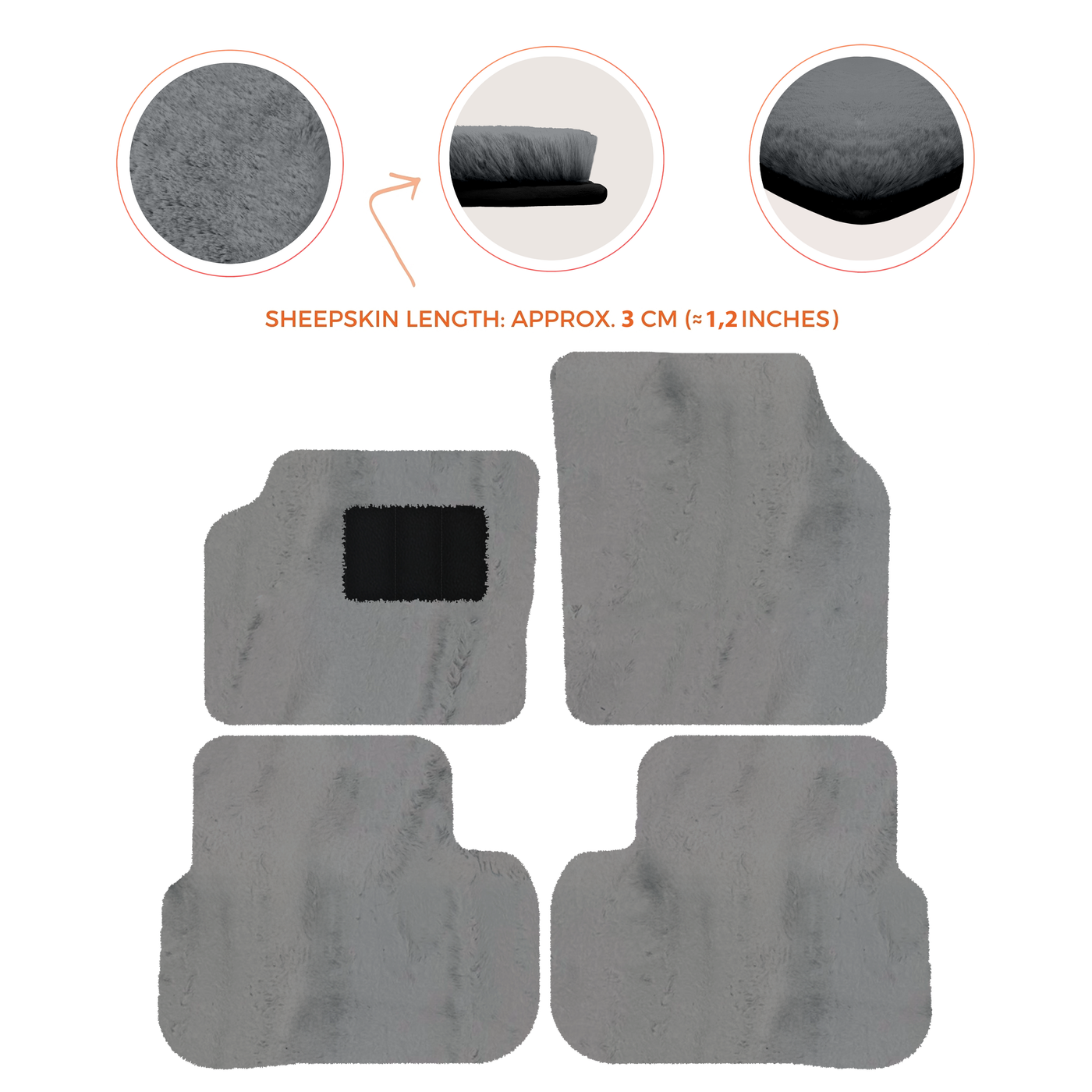 Luxury Sheepskin Floor Mats for Aston Martin V8 Coupe (1996-2000)